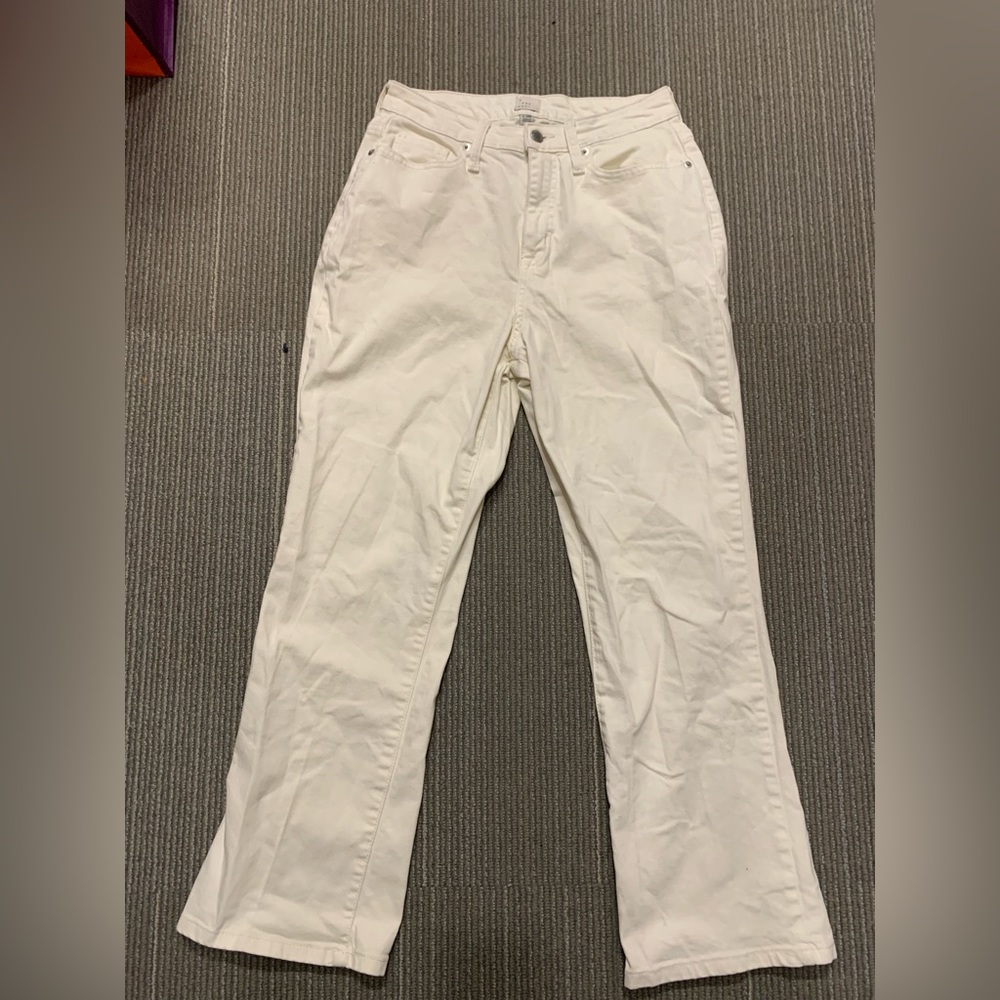 White high rise jeans